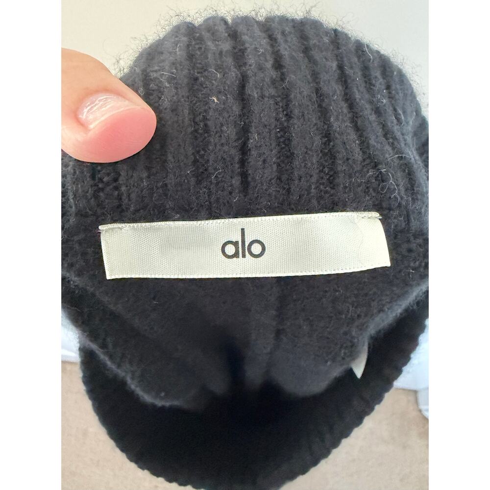 Alo Yoga Wool Cashmere High-Waist New Class Wide Leg Pant Black Small - Picture 5 of 6